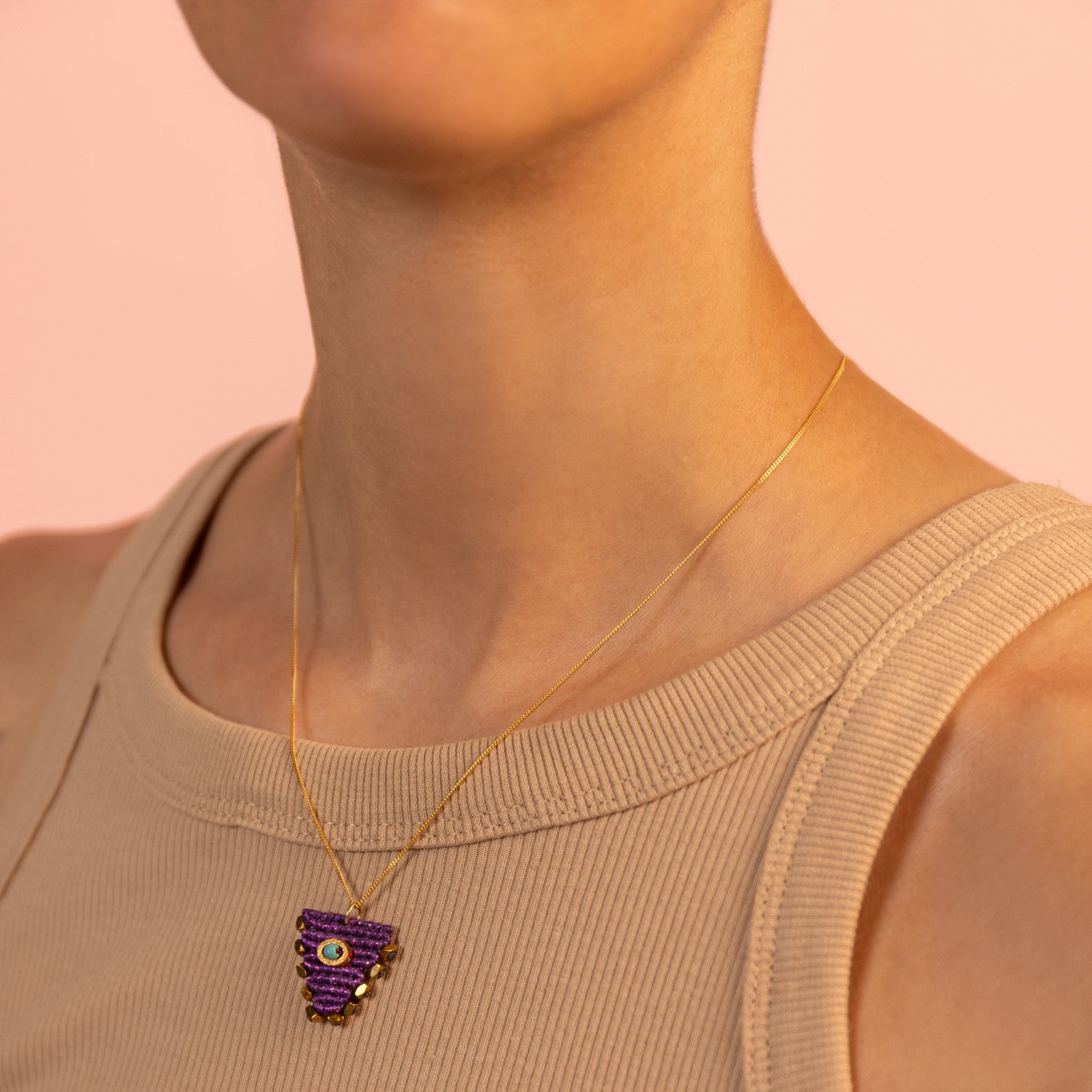 Anatolia Eye Necklace Purple (M)