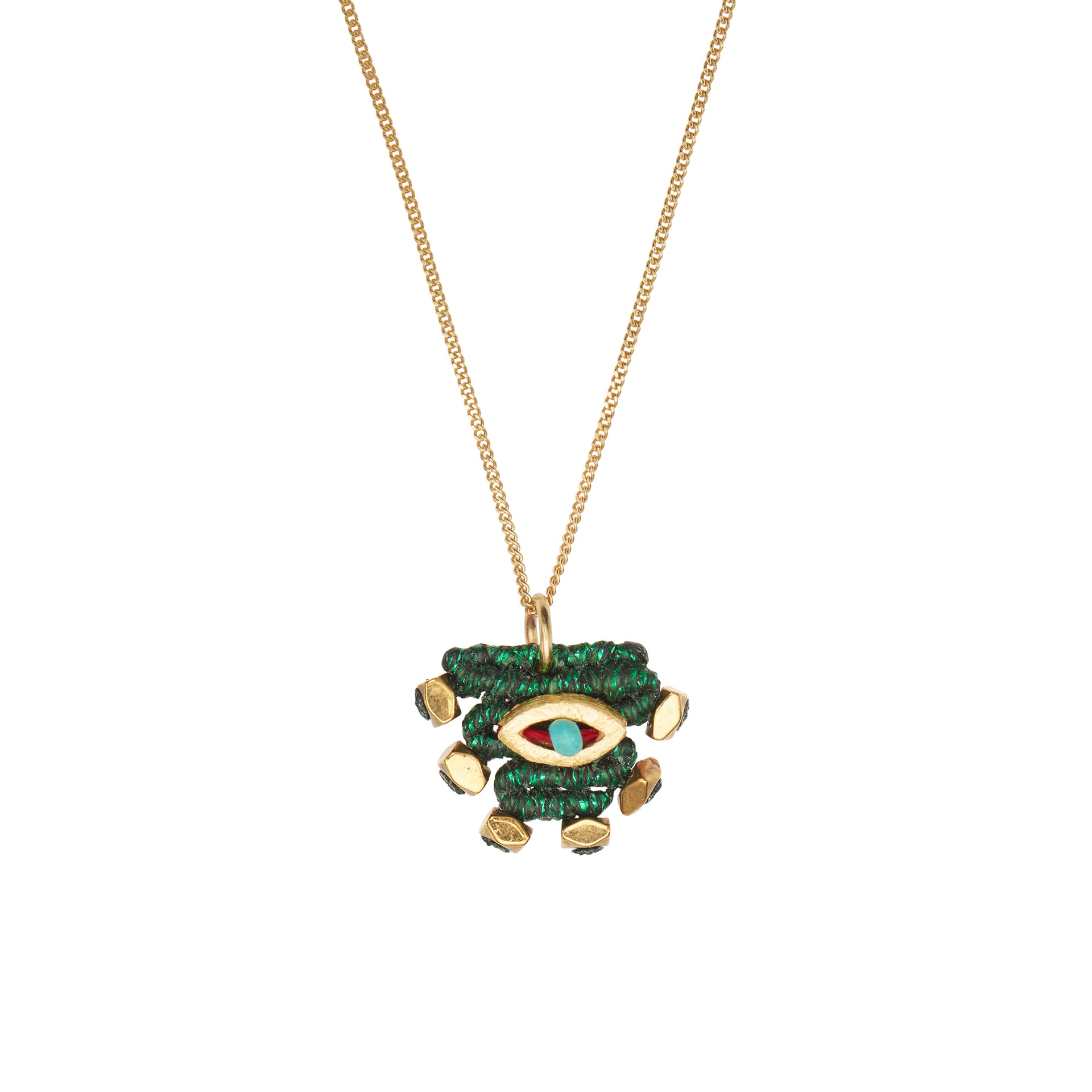 Anatolia Eye Necklace Green(S)