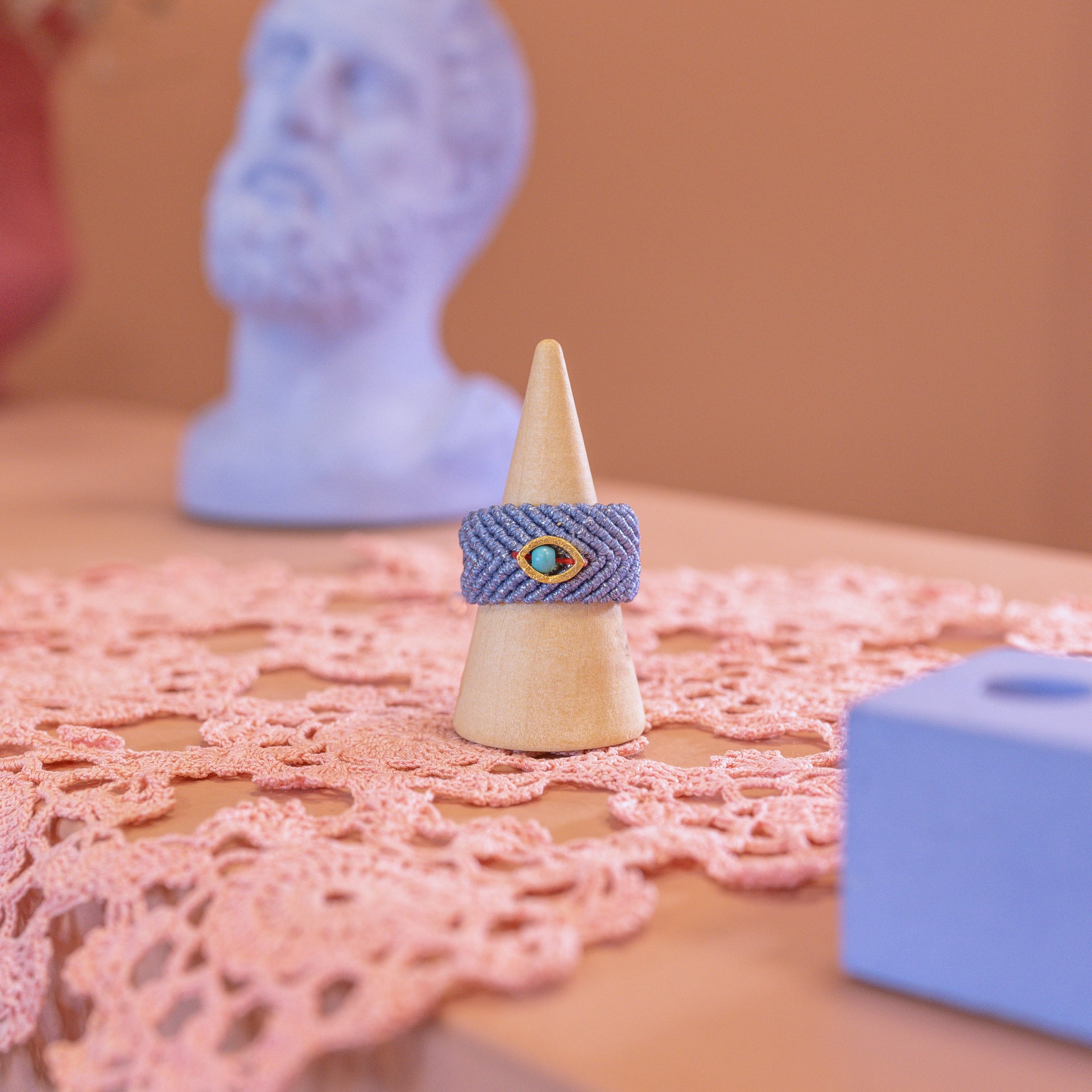 Anatolia Eye Ring Light Blue(with howlite)