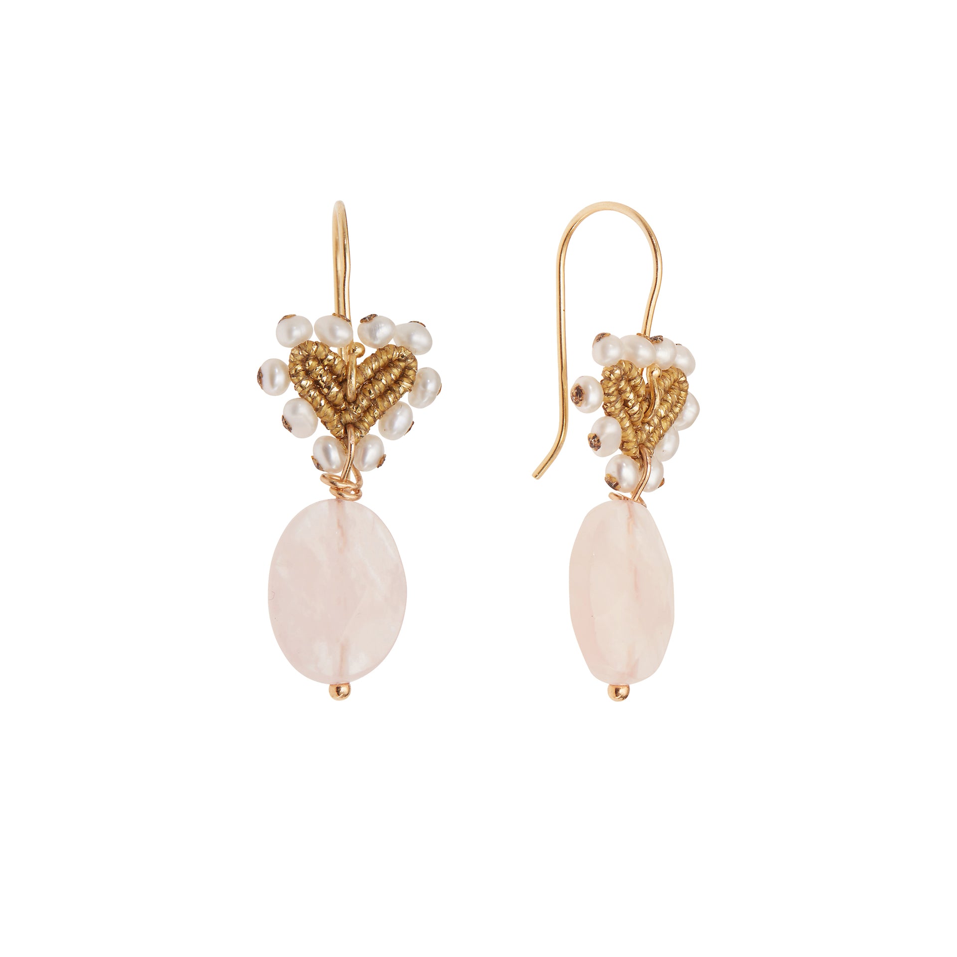 Amore Mio With Pink Quartz Earrings