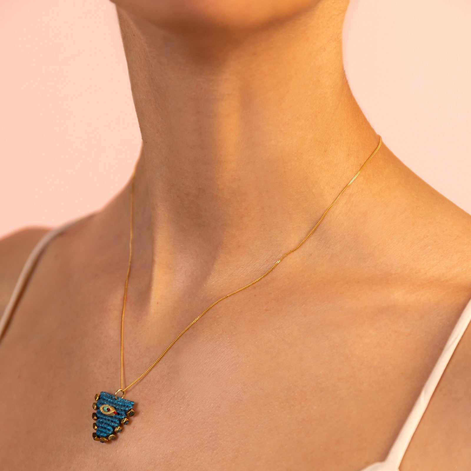 Anatolia Eye Necklace Light Blue (M)