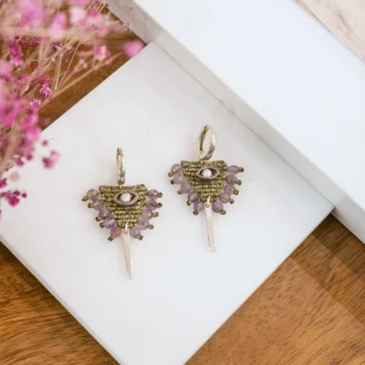 ANATOLIA EARRINGS WITH SILVER 925 & AMETHYST