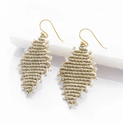 Gold Rhombus earrings with 24k gold plated silver