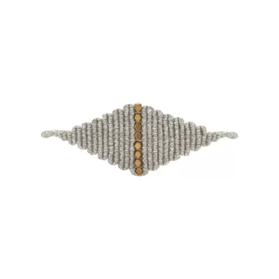Silver Chloe Bracelet with gold hematites (large size)